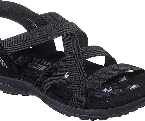 Skechers Reggae Slim Stretch - Sandalia Slip-ins -163460_bbk