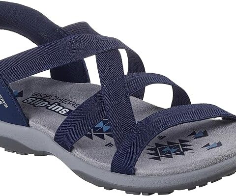 Skechers Reggae Slim Stretch - Sandalia Slip-ins -163460_nvy